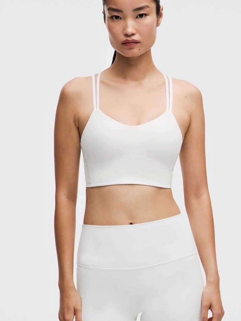 Lululemon Like a Cloud Longline Bra White B/C Cup